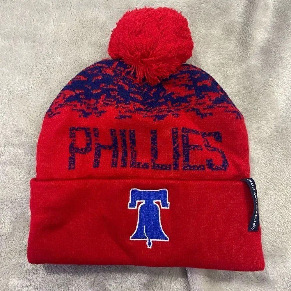 Mlb Philadelphia Phillies Pom Pom Beanie